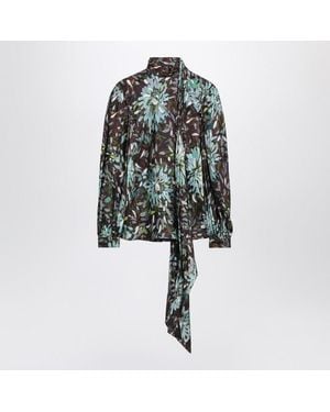 Gucci Printed Twill Blouse - Green