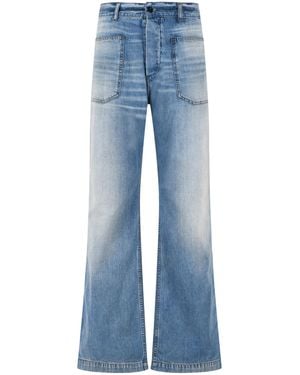 Acne Studios Wide-Leg Denim Jeans With Vintage Wash - Blue