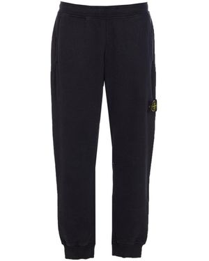 Stone Island Logo Jogger Pants - Blue