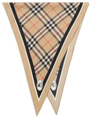 Burberry Neutrals Scarves - Metallic