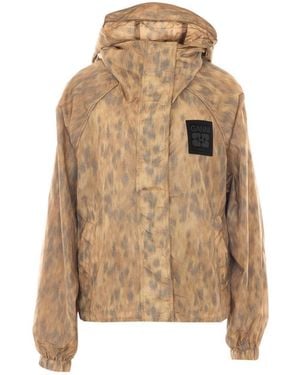 Ganni Printed Nylon Flyweight Jacket - Natural