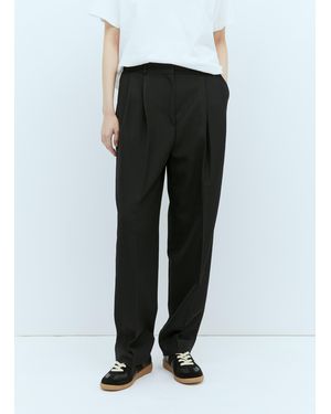TOTEME Double-Pleated Tailored Pants - Black