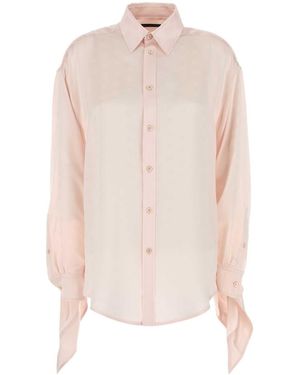 Balenciaga Pastel Satin Shirt - Pink
