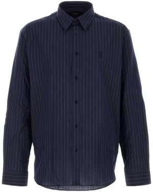 Gucci Embroidered Poplin Shirt - Blue
