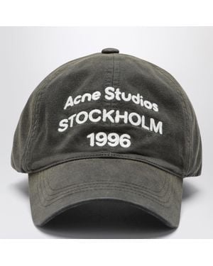 Acne Studios Baseball Cap With Logo - Gray