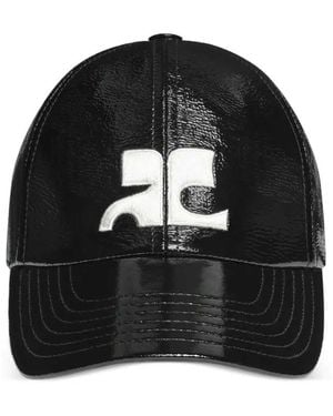 Courreges Cap With Vinyl Ac Logo - Black