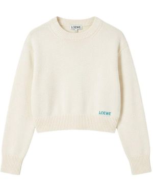 Loewe Logo Wool Sweater - White