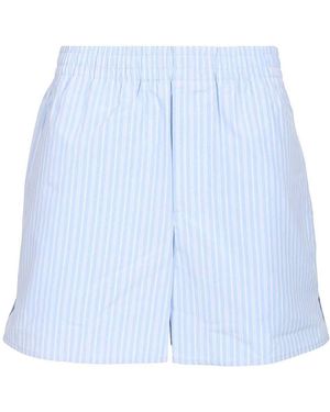 Ami Paris Ami Striped Shorts - Blue