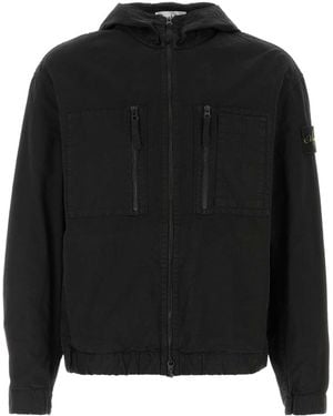 Stone Island Cotton Bomber Jacket - Black