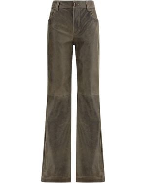 Etro Leather Pants - Gray