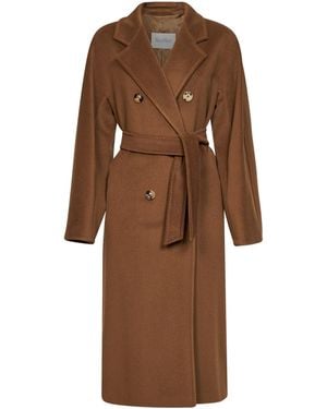 Max Mara Tobacco 101801 Icon Coat Madame Belted Coat - Brown
