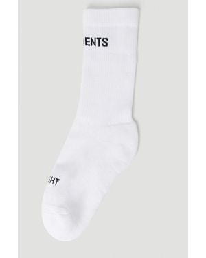 Vetements Logo Socks - White