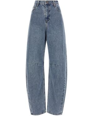 Self-Portrait Barrel Leg' Jeans - Blue