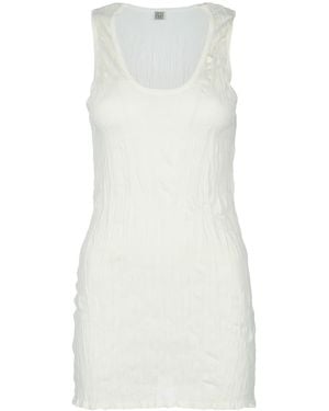 TOTEME Crinkled Knit Tank - White
