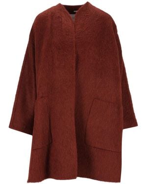 Max Mara "Geranio" Cape Coat - Red
