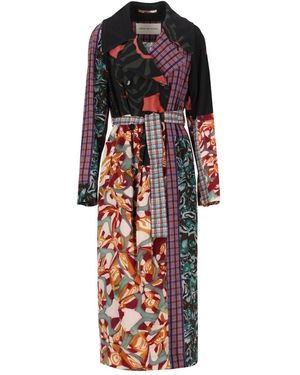 Dries Van Noten Rolana Printed Chiffon Coat - Red