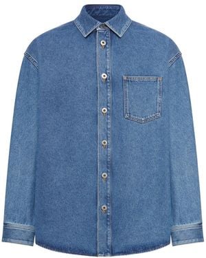 Loewe Denim Anagram Overshirt - Blue