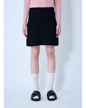 Jil Sander Wool Mini Skirt - Black