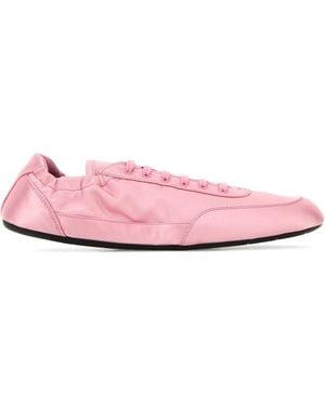 Prada Lace Up Sneakers - Pink