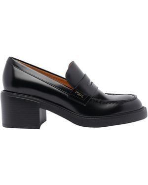 Tod's Leather Pump Loafers - Black