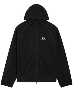 Balenciaga Logo Hooded Jacket - Black