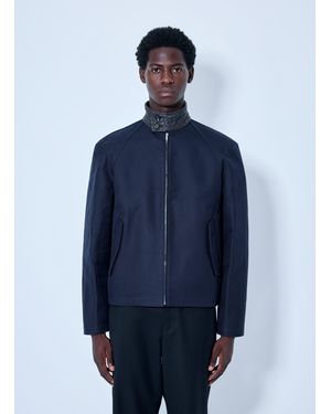 Bottega Veneta High-Collar Zip Jacket - Blue