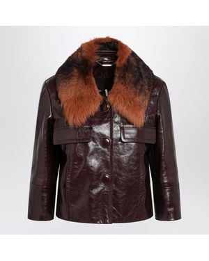 Chloé Dark Cropped Jacket - Brown