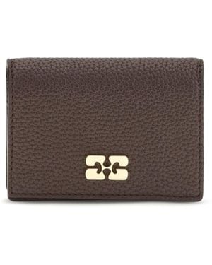 Ganni Flap Card Holder - Brown