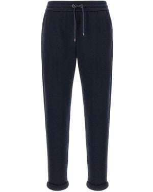 Brunello Cucinelli Cotton Sweatpants (Workout Pants) - Blue