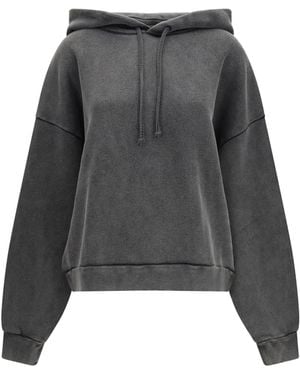 Acne Studios Cotton Hoodie Faded - Gray