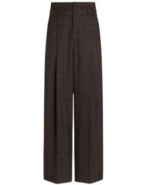 Dolce & Gabbana Dolce & Gabbana Glen Wool Check Pants - Brown