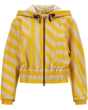 Fendi Pequin Striped Jacket - Yellow