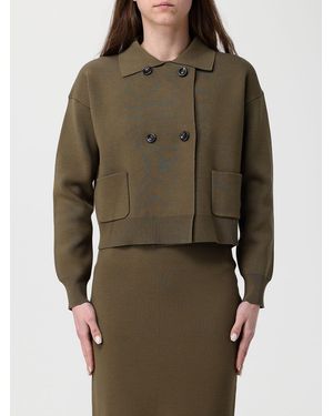 Max Mara Double-Breasted Linen Blazer - Green