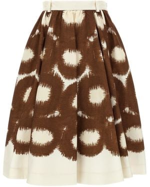 Prada Canvas Skirt - Brown