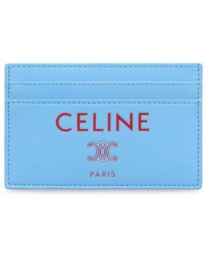 Celine Smooth Lambskin Card Holder - Blue