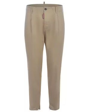 DSquared² Cotton Pants - Natural