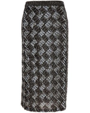 P.A.R.O.S.H. Skirt With All-Over Sequins - Black