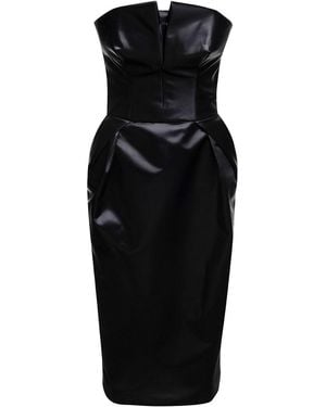 Maison Margiela Back Sleeveless Bustier Midi Dress - Black