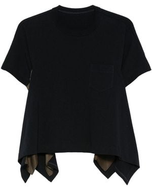 Sacai Cotton T-Shirt - Black