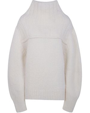 Dries Van Noten "Major" Turtle Neck Sweater - White