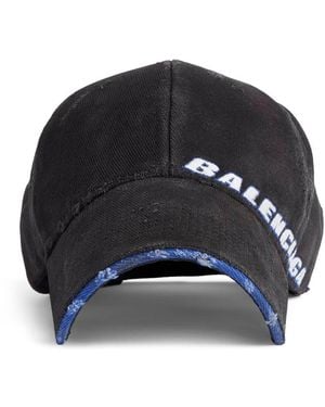Balenciaga Tilted Typo Cap - Blue