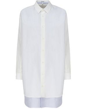 Loewe Double Layer Shirt Dress - White