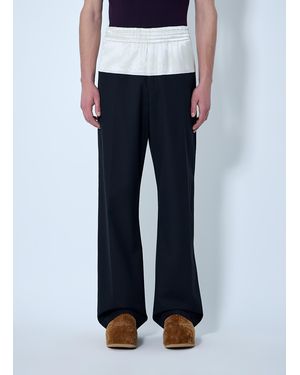 Dries Van Noten Drawstring Wide-Leg Pants - Blue