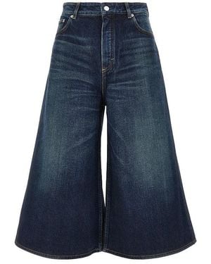 Alaïa Denim Palazzo Shorts - Blue