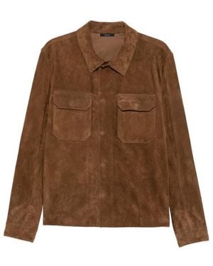 Tom Ford Leather Shirt Jacket - Brown