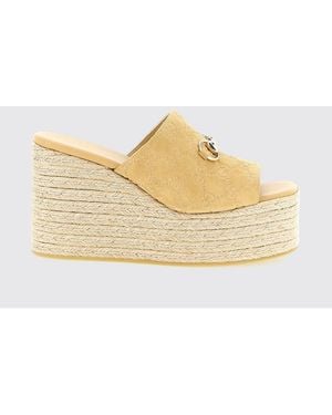 Gucci Wedge Espadrilles - Natural