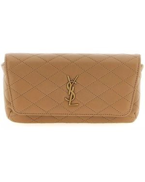 Saint Laurent 'Gaby' Smartphone Holder - Brown