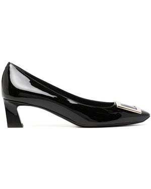 Roger Vivier Trompette Patent Leather Pumps - Black