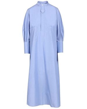 Celine Cotton Poplin Shirt Dress - Blue