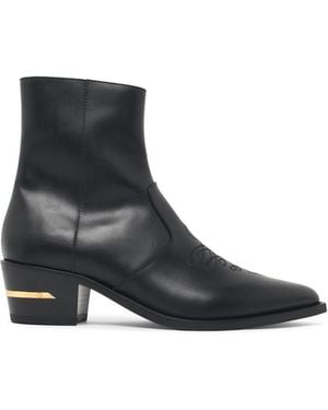 Amiri 'Ma Pointy' Leather Boots - White